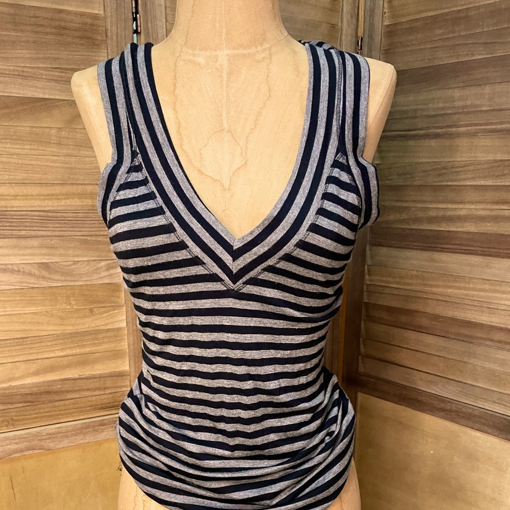 HEATHER striped tank top.